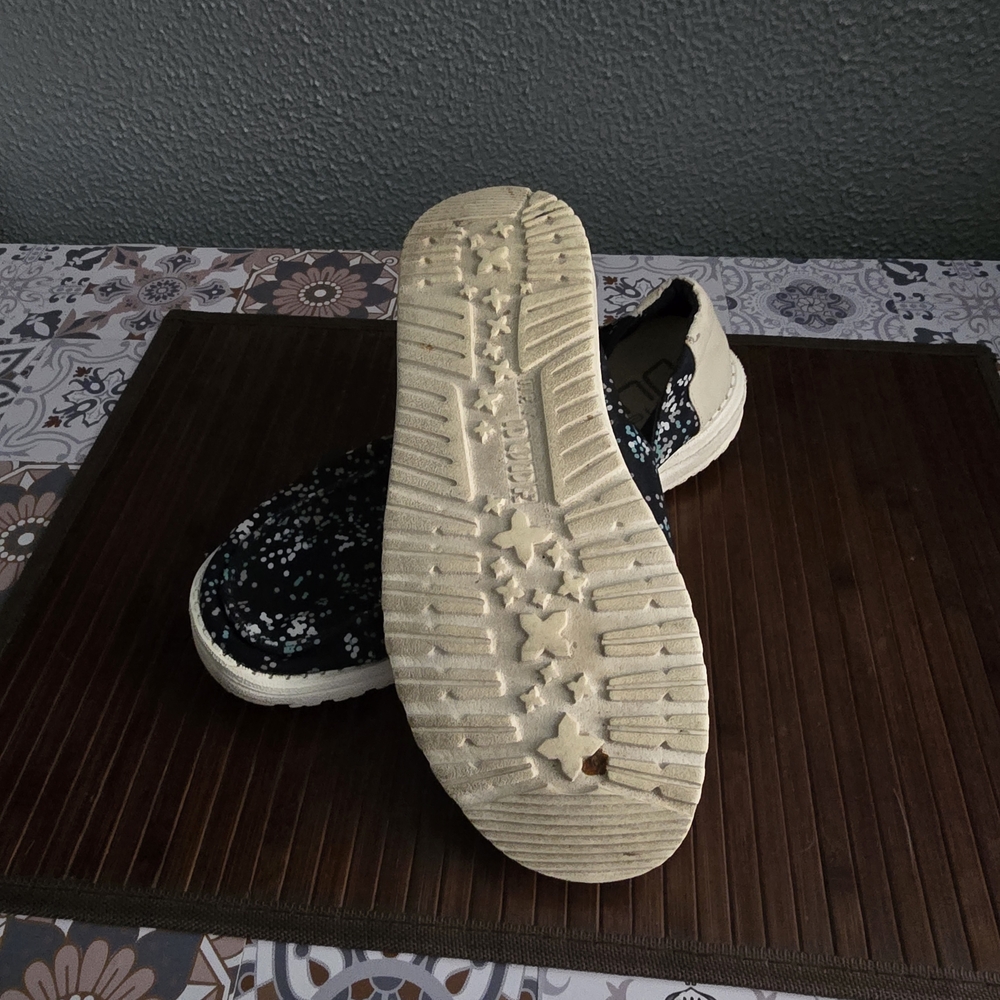 Womans Heydude Loafers - Navy and Cream - Picture 3 of 3